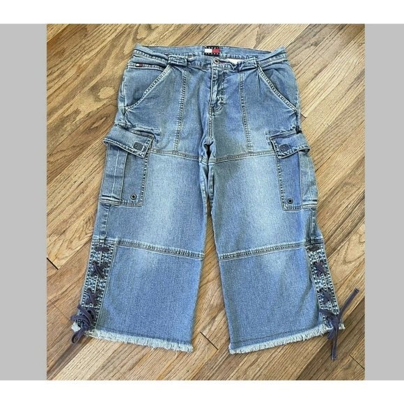Tommy Hilfiger Denim - VTG Tommy Jeans crop raw hem cropped jeans size 11